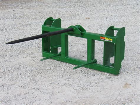 john deere skid steer bale spear|skid steer hay bale attachment.